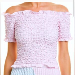 Petersyn Womens Dee Smocked Cropped small